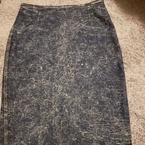 Denim fitted skirt /stretchy material